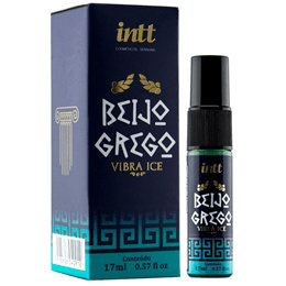 Gel Beijável Lubrificante para Sexo Anal Oral com Efeito Leve de Vibração e Sabor de Menta - Intt Beijo Grego Vibra Ice | 17 ml