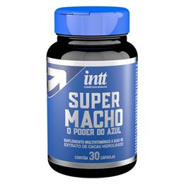 Suplemento Multivitamínico Potencializador Masculino com Poder do Azul - Intt Super Macho | 30 Cápsulas