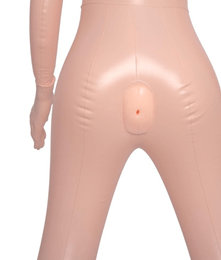 Foto 4 do produto Jiuai - Boneco Inflável com Cabeça, Mãos e Pés em Silicone, Prótese Peniana com Vibração Multivelocidade e Controle com Fio - 1,50 m