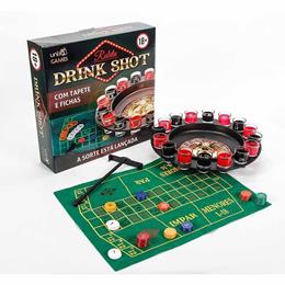 Jogo Roleta Cassino Drink Shot com Tapete e Fichas - Unika Games