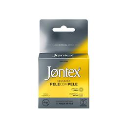Preservativo Anatômico Extra Fino com Tecnologia Real Feel sem Uso de Látex Lubrificado com Óleo de Silicone - Jontex Pele com Pele | 2 Unidades
