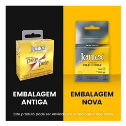 Preservativo Anatômico Extra Fino com Tecnologia Real Feel sem Uso de Látex Lubrificado com Óleo de Silicone - Jontex Pele com Pele | 2 Unidades