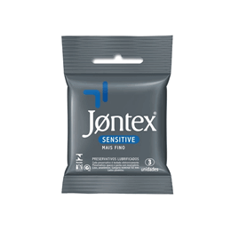 Preservativo Lubrificado Extra Fina que Proporciona a Sensação de Não Estar Usando Nada - Jontex Senstive | 3 unidades