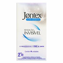 Preservativo Ultra Fino para uma Sensibilidade Maior - Jontex Sensação Invisível | 4 Unidades