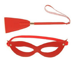 K Import - Kit Tiazinha com Máscara e Chibata | Cor: Vermelho