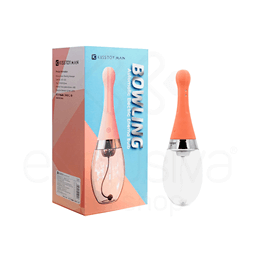 Kisstoy Man Bowling - Ducha Higiênica Intima Anal Elétrica com 3 Modos de Jato Potente Recarregável - 25,8 x 7,8 cm