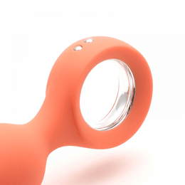 Foto 3 do produto Kisstoy Man Orville - Plug Anal Feito em Silicone com 10 Modos de Vibração e Anel de Segurança | Cor: Laranja