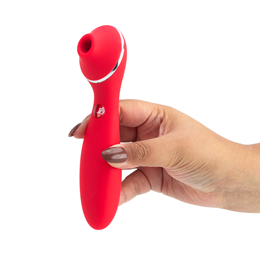 Vibrador Estimulador Duplo com 3 Modos de Pulsação e 10 Modos de Vibração Recarregável - Kisstoy Polly Plus | Disponível em 3 Cores