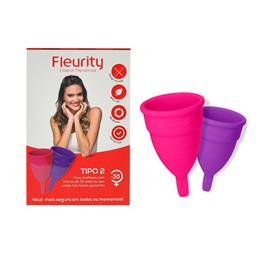 Kit com 2 Coletores Menstruais Reutilizáveis Tipo 2 - Fleurity