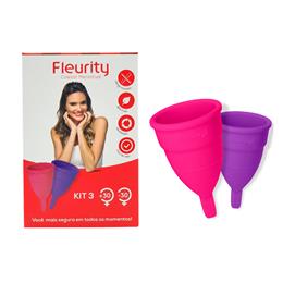 Kit com 2 Coletores Menstruais Reutilizáveis Tipo 3 - Fleurity