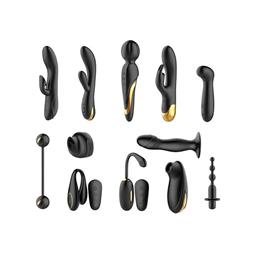 Kit Luxuoso com 12 Produtos Folheados à Ouro 18k e Silicone Aveludado - Pretty Love Queen's Luxury Collection