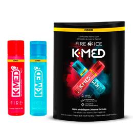 Kit com 2 Géis Lubrificantes Íntimos, um Aquece e o outro Esfria - K-Med Fire & Ice - 40g