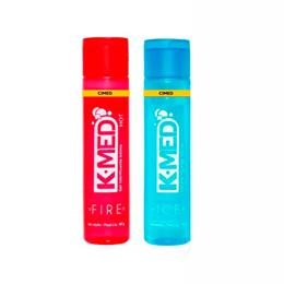 Kit com 2 Géis Lubrificantes Íntimos, um Aquece e o outro Esfria - K-Med Fire & Ice - 40g