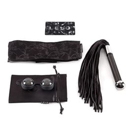 Kit com 3 Acessórios De Prazer com Bolinhas para Pompoarismo, Chicote de Camurça e Acessório para Punhos - Lelo Dare Me