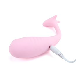 Foto 3 do produto Vibrador de Ponto G Recarregável em Silicone Aveludado com Estimulador de Clítoris e 8 Modos de Vibração - Libo Xiao Han | 9,5 x 3,5 cm