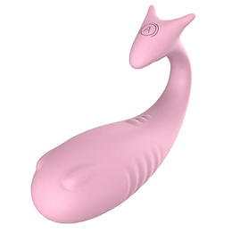 Foto 1 do produto Vibrador de Ponto G Recarregável em Silicone Aveludado com Estimulador de Clítoris e 8 Modos de Vibração - Libo Xiao Han | 9,5 x 3,5 cm