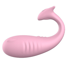 Foto 2 do produto Vibrador de Ponto G Recarregável em Silicone Aveludado com Estimulador de Clítoris e 8 Modos de Vibração - Libo Xiao Han | 9,5 x 3,5 cm