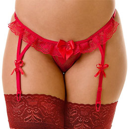 Lingerie Adão e Eva - Calcinha Liga com Grampos Tipo Cinta Liga