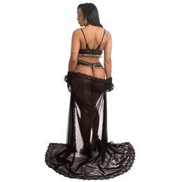 Conjunto Lauren com Robe em Tule e Detalhes de Renda - Lingerie Amor e Sedução | Disponível em 3 Cores e 4 Tamanhos