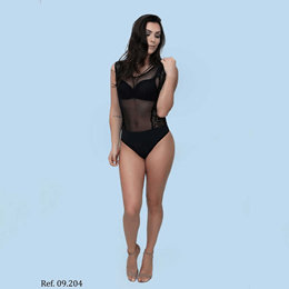 Lingerie Chamour - Body Tule e Renda | Disponível em 4 Cores e 4 Tamanhos