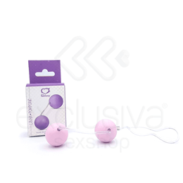 Foto 1 do produto Linha Pompoar - Colar Tailândês com 2 Esferas e Cordão em Silicone | Cor: Rosa