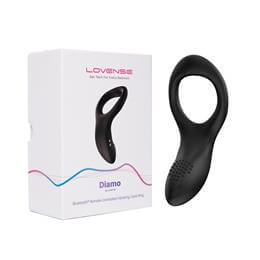 Lovense Diamo - Anel Peniano Recarregável em Silicone com Estimulador Clitoriano, 7 Modos de Vibração e Aplicativo