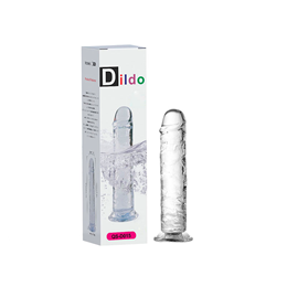 Foto 1 do produto Prótese Peniana Transparente em TPE com Glande Definida, Veias Salientes e Ventosa - Lovetoy Flawless Clear 7.0/7.1 | 16,3 x 3,3 cm