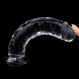 Foto 4 do produto Prótese Peniana Transparente em TPE com Glande Definida, Veias Salientes e Ventosa - Lovetoy Flawless Clear 7.0/7.1 | 16,3 x 3,3 cm