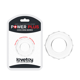 Anel Peniano em TPE com Formato Octógono - Lovetoy Power Plus | Disponível em 2 Cores