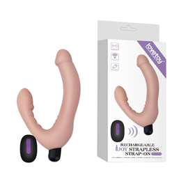 Strap On em Silicone com 10 Modos de Vibração, Cápsula Vibratória Recarregável e Controle Sem Fio - Lovetoy | 16 x 3,2 cm