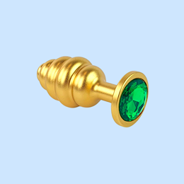 Foto 9 do produto Plug Anal ''M'' Escalonado Dourado Fosco com Joia na Base - Lust Metal Hive Pug | 7,2 x 3,3 cm | Disponível em 11 Cores