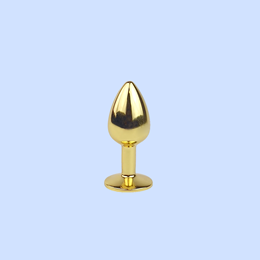 Foto 2 do produto Plug Anal "P" Dourado com Joia na Base - Lust Metal Plug Diamond | 6 x 2,7 cm | Disponível em 11 Cores