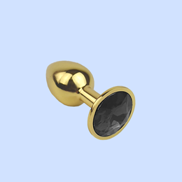 Foto 9 do produto Plug Anal "P" Dourado com Joia na Base - Lust Metal Plug Diamond | 6 x 2,7 cm | Disponível em 11 Cores