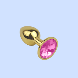 Foto 10 do produto Plug Anal "P" Dourado com Joia na Base - Lust Metal Plug Diamond | 6 x 2,7 cm | Disponível em 11 Cores