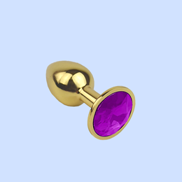 Foto 11 do produto Plug Anal "P" Dourado com Joia na Base - Lust Metal Plug Diamond | 6 x 2,7 cm | Disponível em 11 Cores