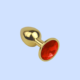 Foto 14 do produto Plug Anal "P" Dourado com Joia na Base - Lust Metal Plug Diamond | 6 x 2,7 cm | Disponível em 11 Cores