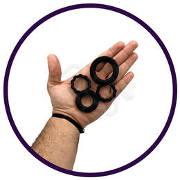 Kit com 2 Anéis Peniano Duplo em Diferentes Tamanhos com Anel para Escroto | Lybaile Ring