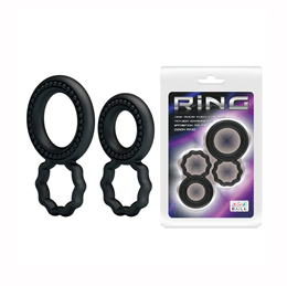 Kit com 2 Anéis Peniano Duplo em Diferentes Tamanhos com Anel para Escroto | Lybaile Ring
