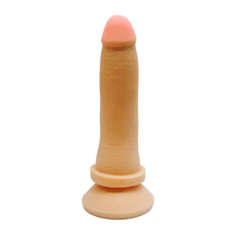 Magic Sexy - Pênis Realístico em Cyberskin Liso com Glande Definida, Base Achatada e Ventosa - 16,5 x 3,5 cm