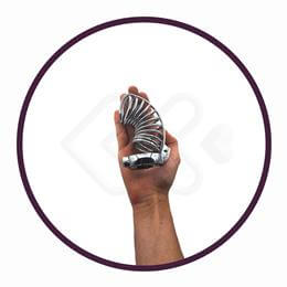 Cinto de Castidade Masculino em Aço com Anel para Escroto Removível - Male Chastity Device - 11,9 x 5,3 cm