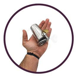 Cinto de Castidade Masculino em Forma de Funil com Abertura na Ponta - Male Chastity Device - 7,8 x 3 cm