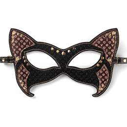 Máscara Gatinha em Couro com Fivela Ajustável e Detalhes - LoveToy Rebellion Reign Cat Mask | Tamanho Único