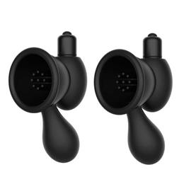 Massageador de Mamilos Duplo em Silicone com 2 Cápsulas Vibratórias e Suçcão Manual - Pleasure Dreams