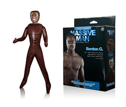 Massive Man Benton G.  - Boneco Inflável Negro com Pênis Inflável
