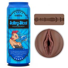 Masturbador Cerveja de Lata Com Formato de Vagina em TPE e Texturas Internas - Lovetoy Pleasure Brew | 16 x 3 cm | Disponível em 2 Cores