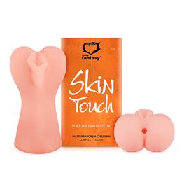 Masturbador em Cyberskin com Ânus Penetrável e Texturas Internas - Sexy Fantasy Skin Touch | 10 x 3 cm