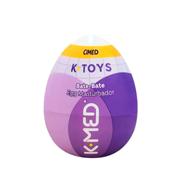 Masturbador em TPR com Formato Egg e Texturas Internas - K-Toys Bate-Bate Omelete | 5,8 x 5,1 cm