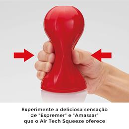 Masturbador em Elastômero com Múltiplas Texturas Interna - Tenga Air Tech Squeeze Strong | 17 x 7,9 cm