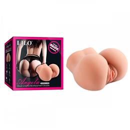 Masturbador em Forma de Bunda, Vagina e Ânus Penetráveis com Cápsula Vibratória e Controle Remoto com Fio - Lilo Angela | 11,5 x 3 cm