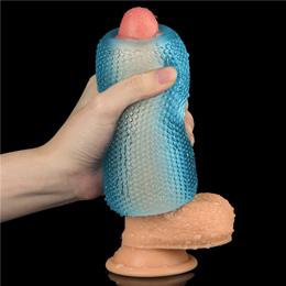 Masturbador Masculino Flexível em TPE com Formato de Cilindro - Lovetoy Double Side Stroker | 12,6 x 5,2 cm